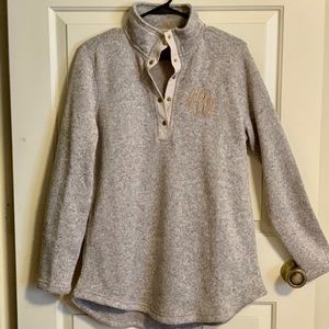Marley Lilly Monogrammed Heathered Pullover Tunic